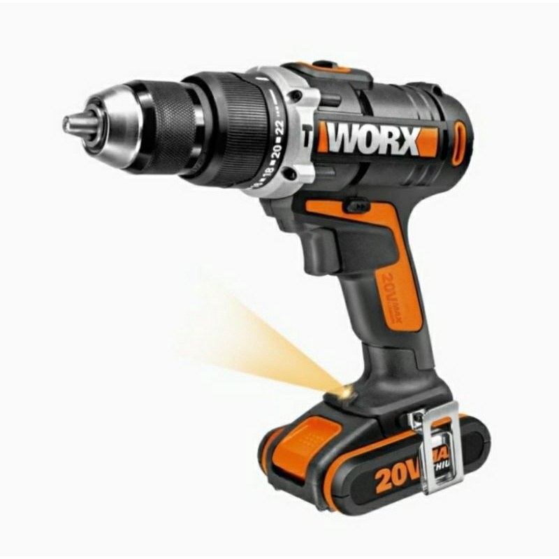 Bor Listrik Nirkable _ Cordless Drill 13Mm 20V By WORX