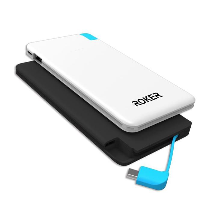 NEW POWERBANK ROKER R50 5000 MAH POWER BANK GARANSI 6 BULAN 2 OUTPUT DUAL MILENIA