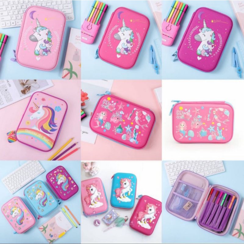

Pencil case 3D kualitas smiggle