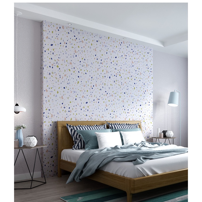 Wallpaper Motif Mozaik Wall Paper Lebar 60cm Stiker Sticker Setiker Dinding Dekorasi Rumah Tembok Ruang Tamu Keluarga Kamar Tidur Dekor Cafe Tembok Keramik kramik Kamar Mandi Dekor Kitchen Set Dapur Minimalis Wallsticker Mozaik terazo teraso Terrazzo