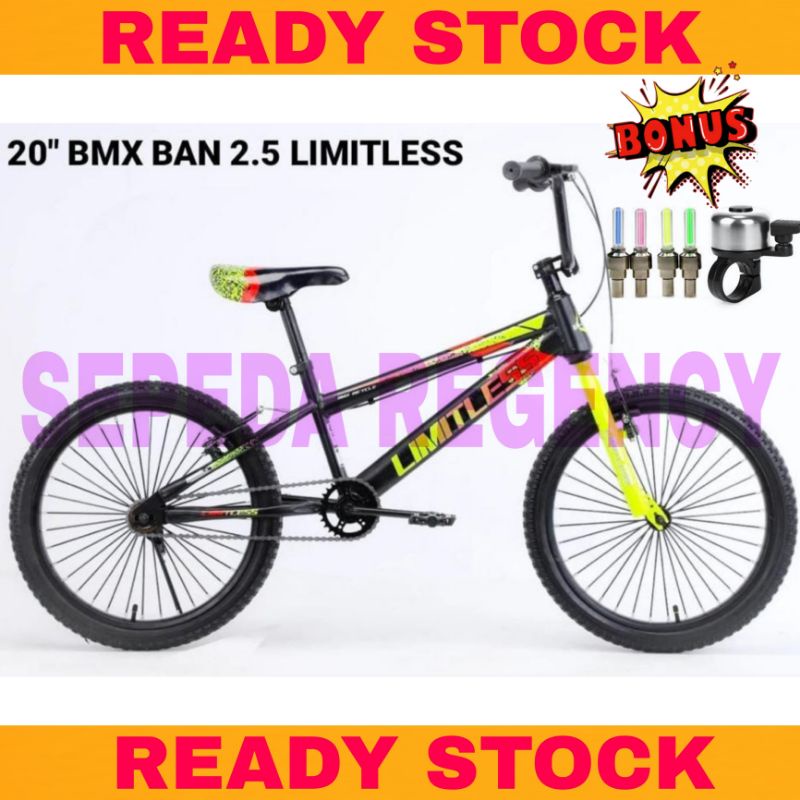 Sepeda Anak Laki BMX LIMITLESS 20 Inch Ban Besar 2.50 BMX
