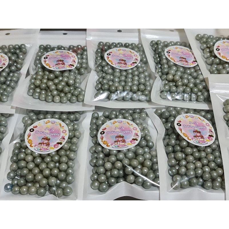 

trimit sprinkle hiasan kue bola grey 7mm