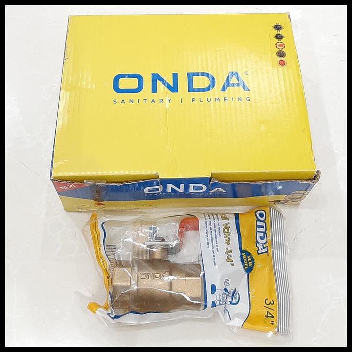 TERLARIS BALLVALVE KUNINGAN ONDA 3/4"/ STOP KRAN KUNINGAN ONDA 3/4"