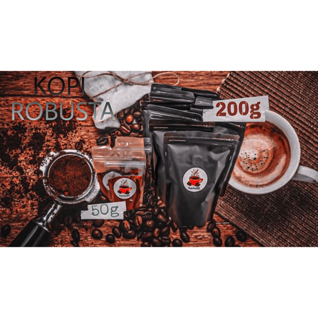 

Kopi Biji / Bubuk Robusta Lampung 200gram Original 100%