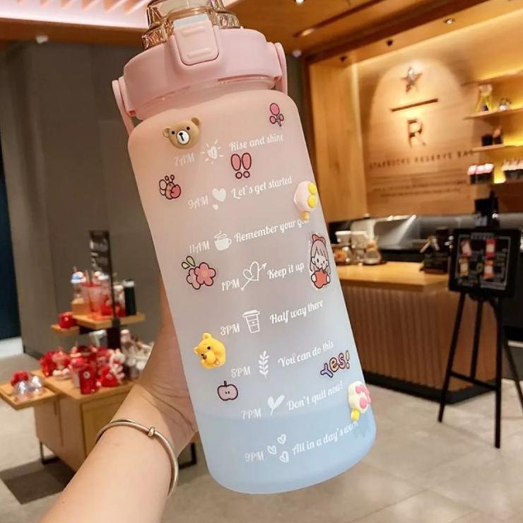 GROSIR [DGB] BOTOL MINUM VIRAL MOTIVASI GRADASI 2 LITER STIKER 2D 3D 2L sale