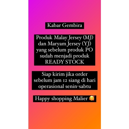 READY - Hijab Bergo Malay Jersey Premium Malie Instan Murah / Khimar Jihan (MJ)-6