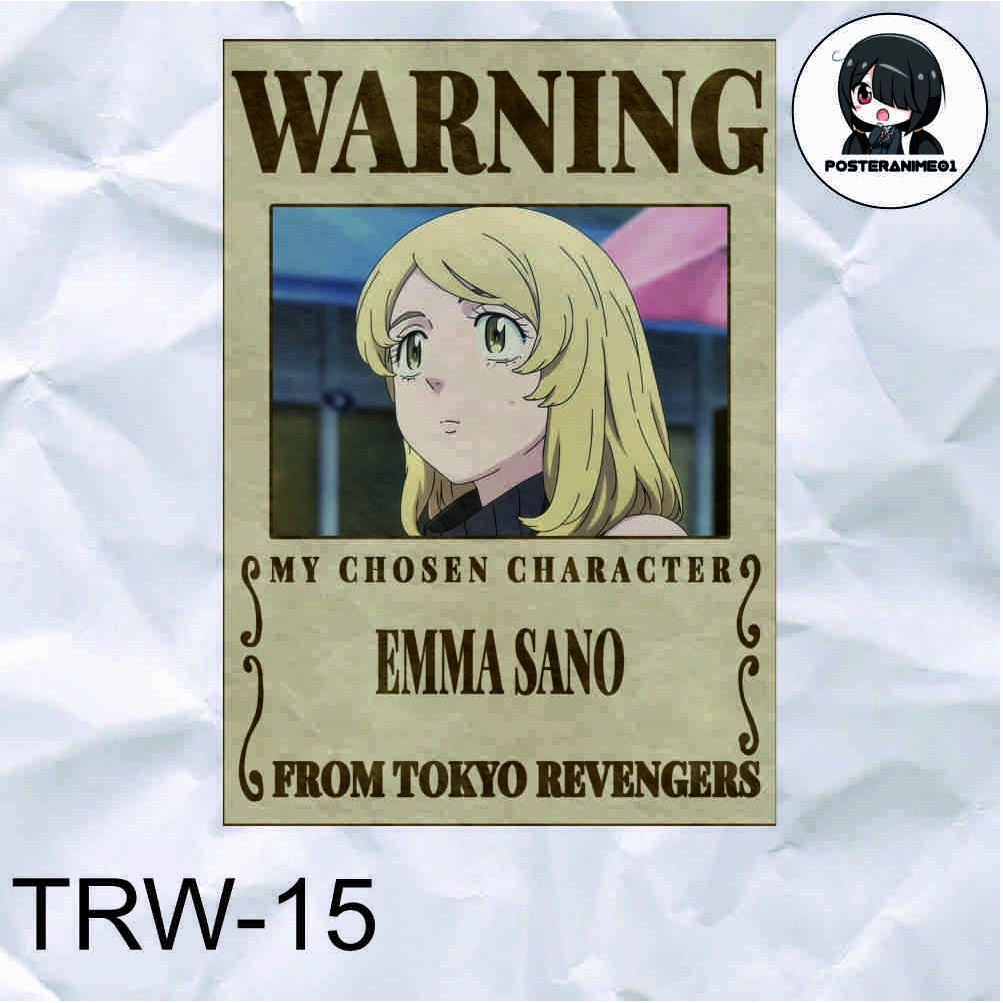 Poster Anime Tokyo Revengers | Poster Anime Tokyo Revengers Warning Aesthetic | DRAKEN | MIKEY | TERLENGKAP-15.EMMA