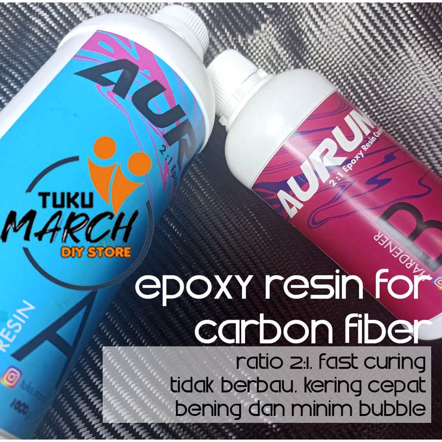 AURUM RESIN EPOXY 1,5kg / Resin Epoxi Karbon Kevlar Bening Cepat Kering
