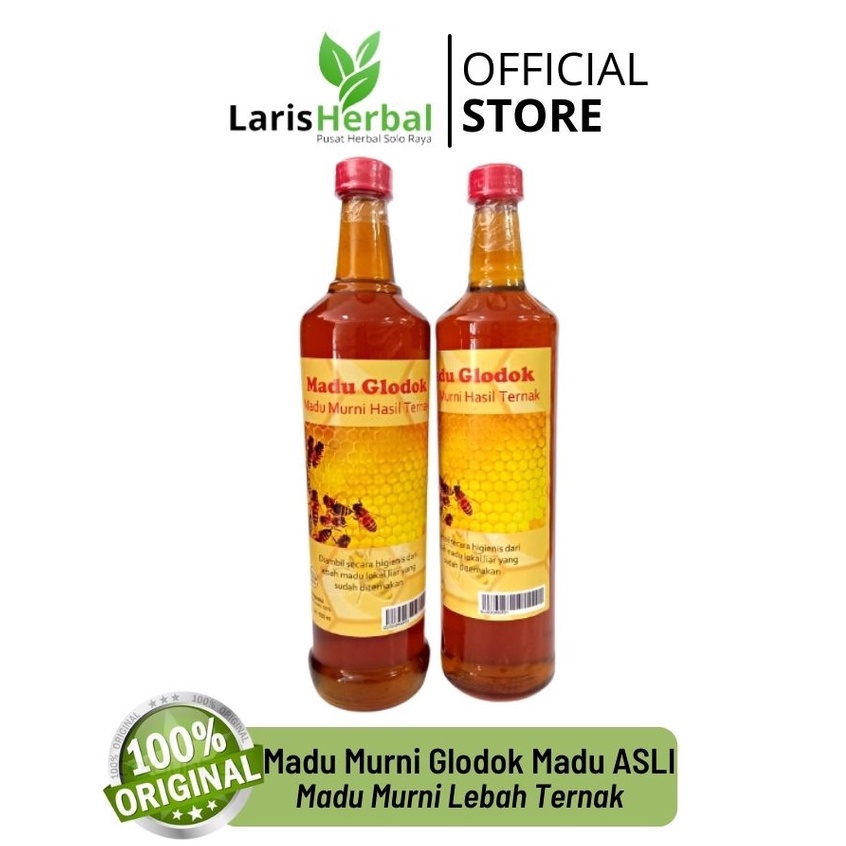 

ORIGINAL Madu Murni GLODOK Multiflora Madu ASLI Lebah Ternak 620ml