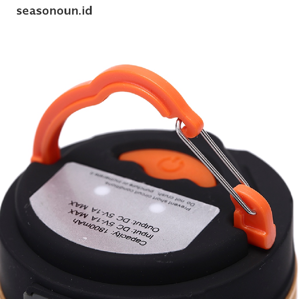 (seasonoun) Lampu Lentera LED Portable Dengan Port Charger USB Untuk Tenda Camping Hiking Memancing