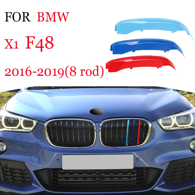 Strip trim Grill Depan Mobil Balap BMW X1 E84 2009-2015 F48 2016-2019 F48Lci 2020 2021 2022 Bahan ABS