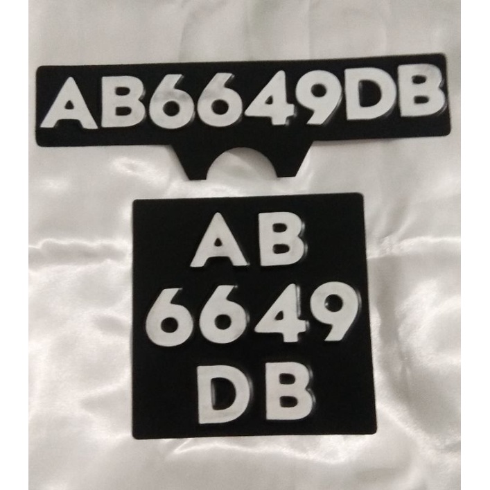 PLAT NOMOR VESPA JADUL TEBAL  CUSTOM HITAM