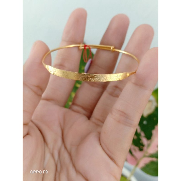 gelang bayi gelang anak perak asli 925 di lapisi emas 22karat