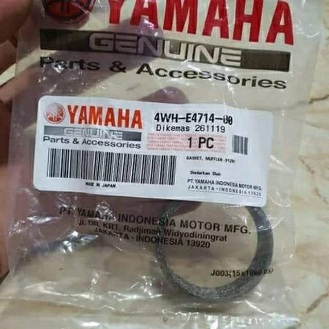 Paking Tengah Sambungan Knalpot - F1 F1Z F1ZR Asli Yamaha 4WH-E4714-00