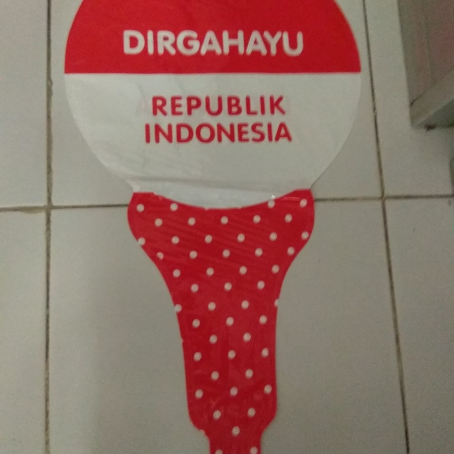 BALON PLASTIK PENTUNG TEMA KEMERDEKAAN INDONESIA DIRGAHAYU