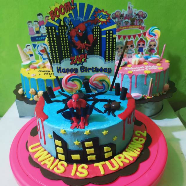 

Kue ulang tahun karakter spiderman / birthday cake / custom birthday cake