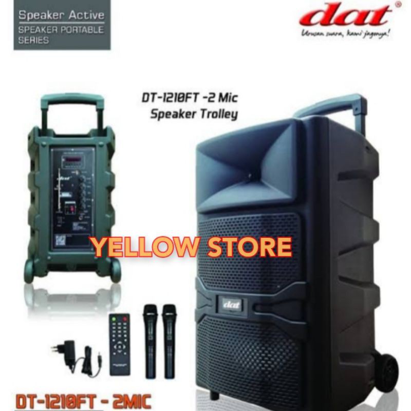 speaker portabel DAT 12inch DT121-0FT MIC wireless handheld original