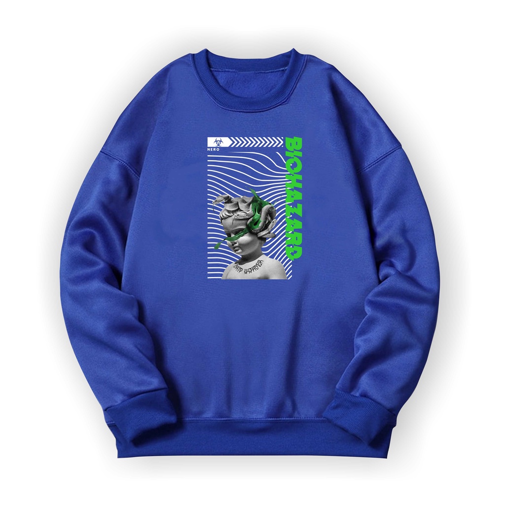 Sweater Crewneck BIOHAZARD || BIOHAZARD Sweatshirt Basic Sz M-XL ( Pria &amp; Wanita )