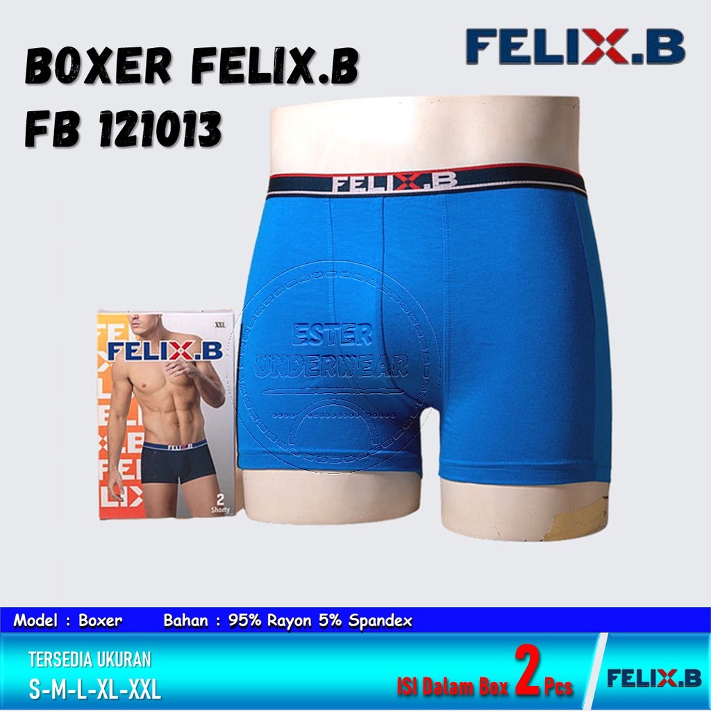 Celana Boxer Pria Felix.B FB 121013 ISI-2 PCS