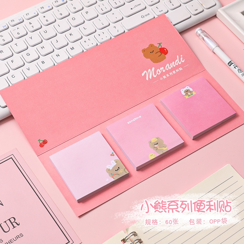 Sticky Notes Set 3 in 1 Wall Note Unik Morandi MB0113-pink