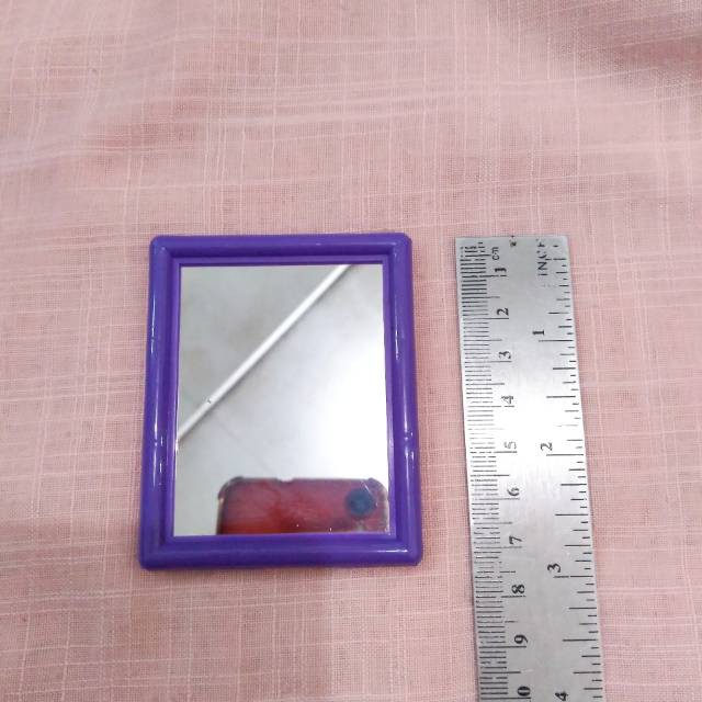 Cermin Makeup Kecil Cermin Saku Kaca Kotak Polos Mini Souvenir