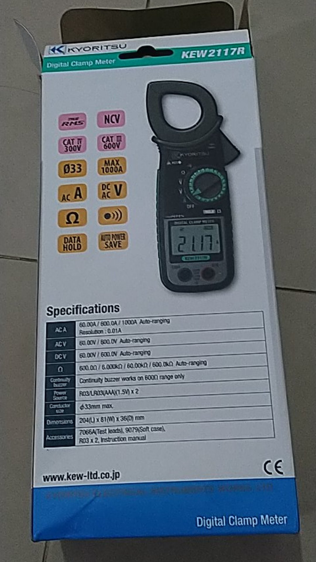 Kyoritsu 2117 R Ac Digital Clamp Meter / Kew 2117 R