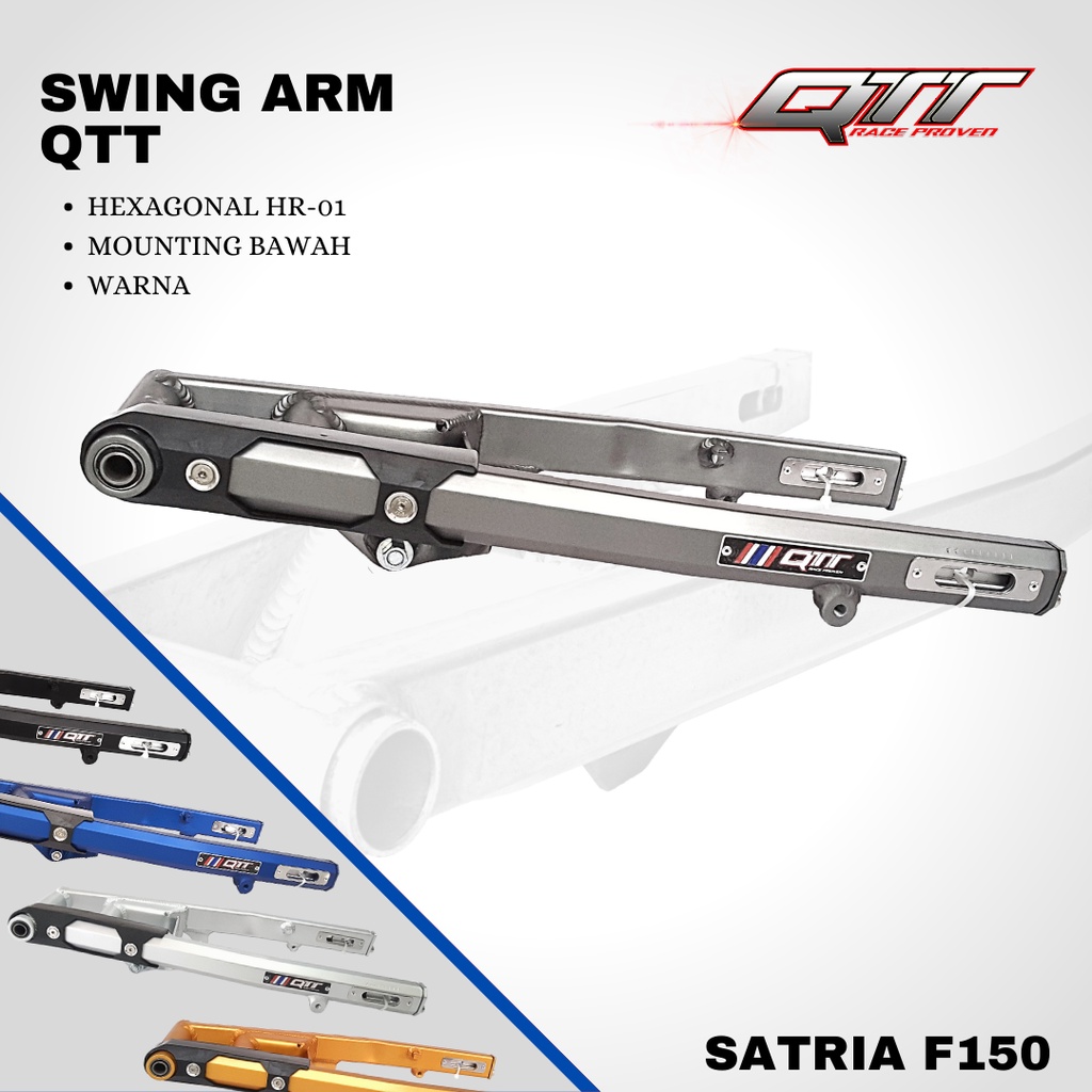 Swing arm arem QTT Satria fu150 hexagonal mounting bawah HR-01