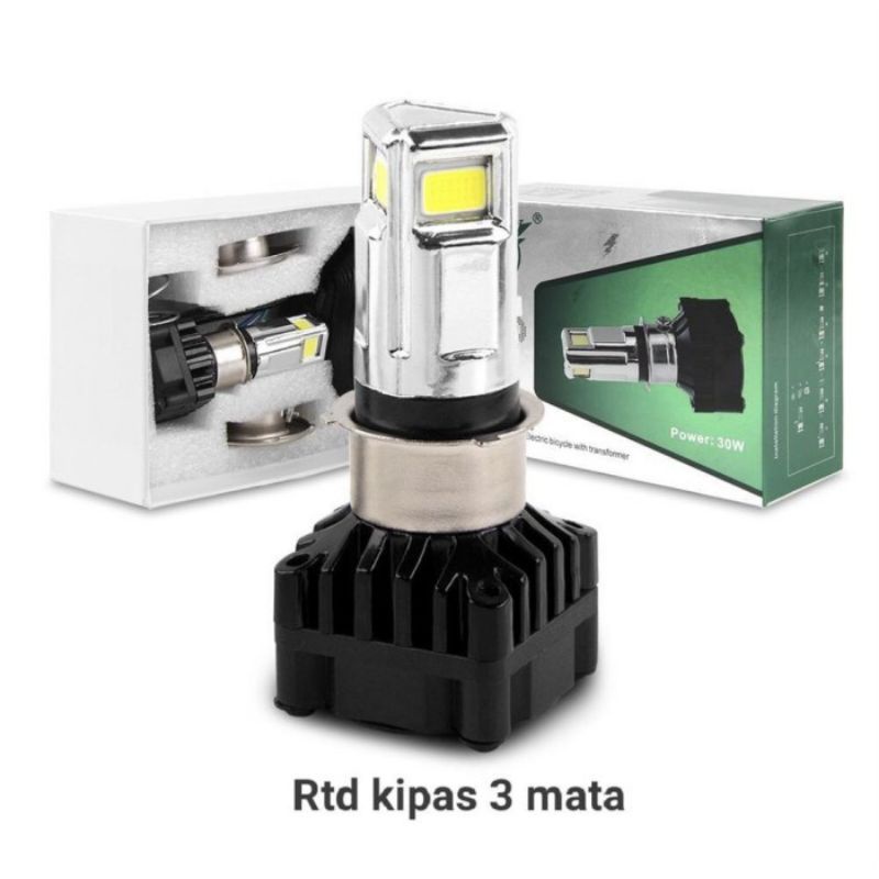 LAMPU LED UTAMA DEPAN RTD RAYTON MO2D 30WATT 3SISI 3MATA 3TITIK 3LED