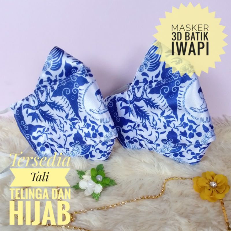 masker 3D batik iwapi Indonesia termurah