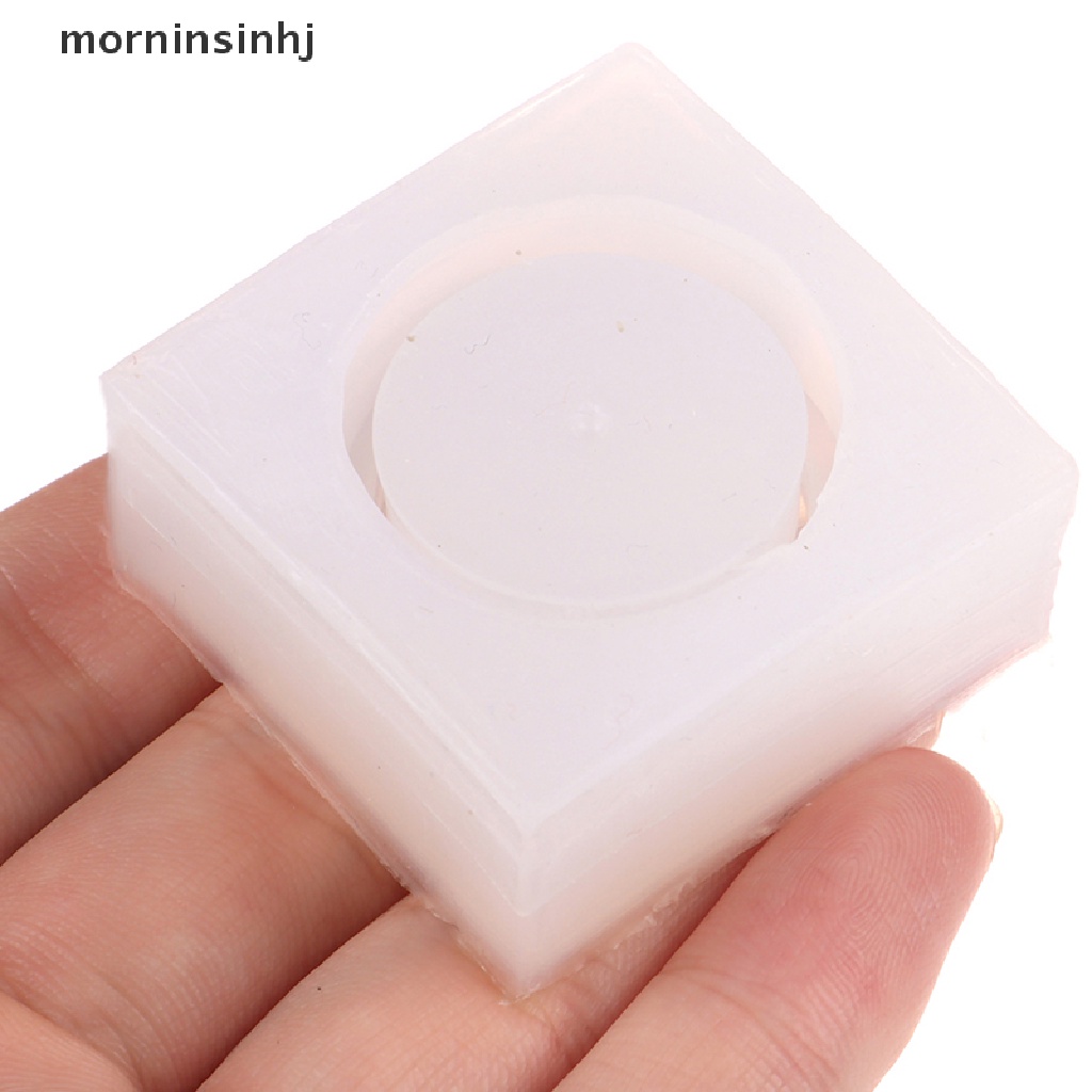 Mornin 1 Set Cetakan Resin Bentuk Bulat Bahan Silikon Untuk Membuat Perhiasan Diy