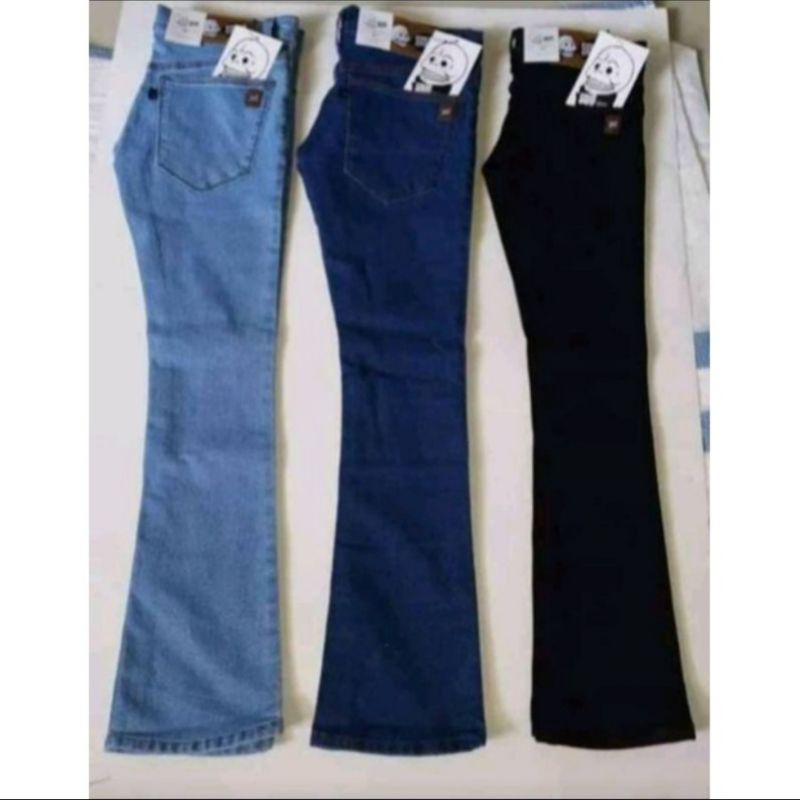 Celana Panjang Cutbray Pria Original Produk Bahan Jeans Lebar bawah 25cm