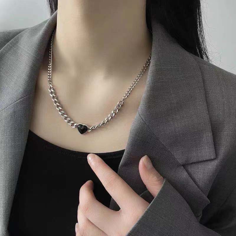 Cinta hitam kalung untuk wanita in Trendi sweet cool sederhana kalung Korea gaya hip hop retro aloof