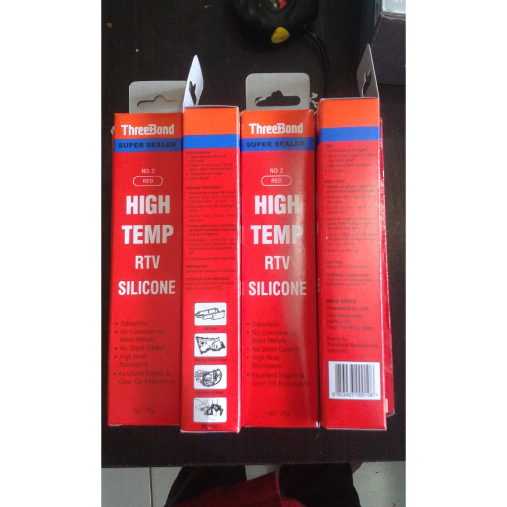 

Lem Gasket / Lem Silicone RTV Threebond Merah / Red 75 gr
