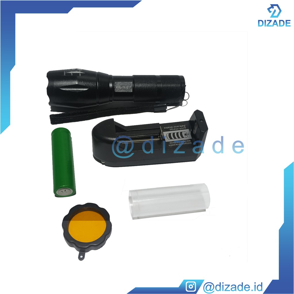 Senter Batrei Taffware XML-T6 senter swat 18650 paket komplit