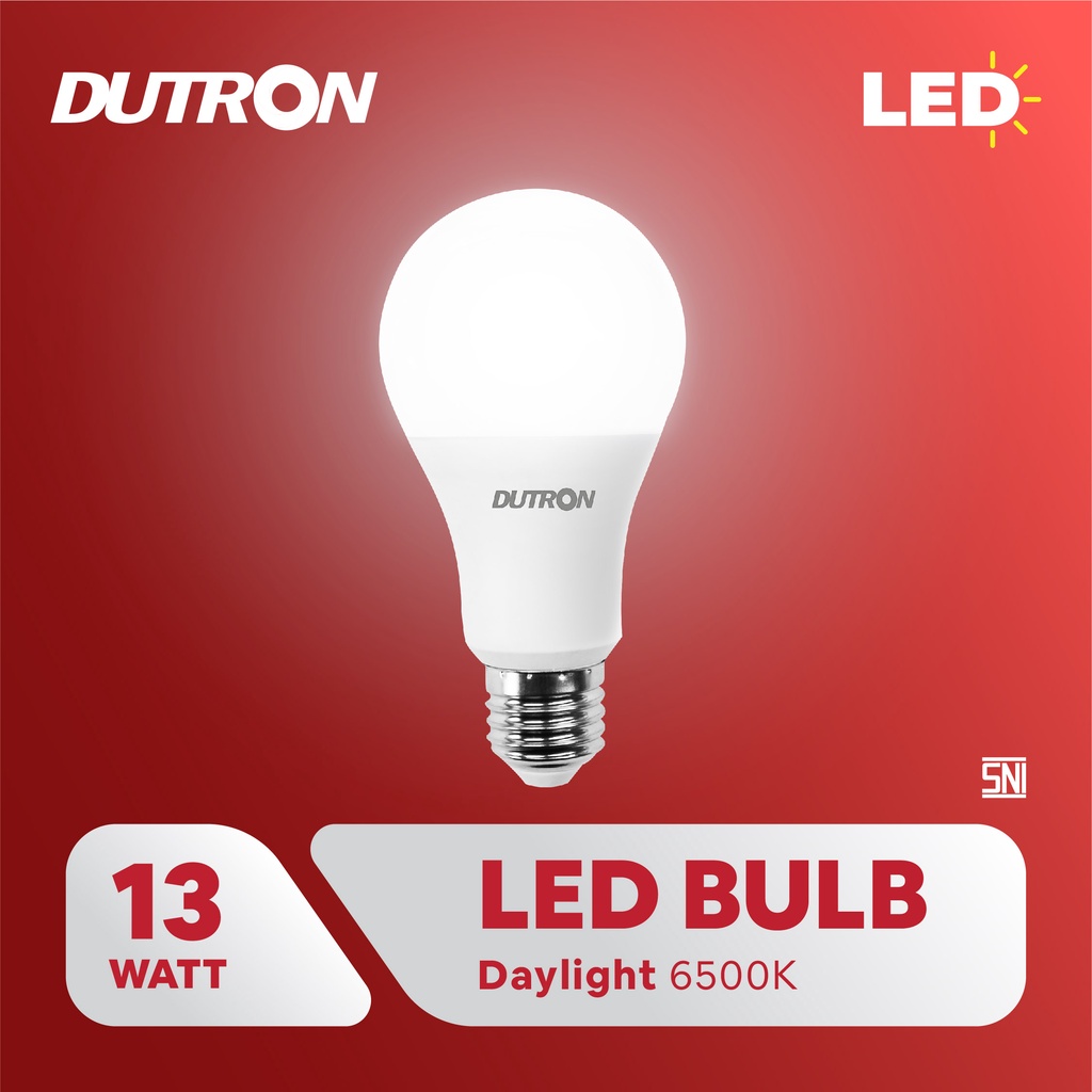LAMPU BOHLAM DUTRON LED 13 Watt Putih Kuning , 13W