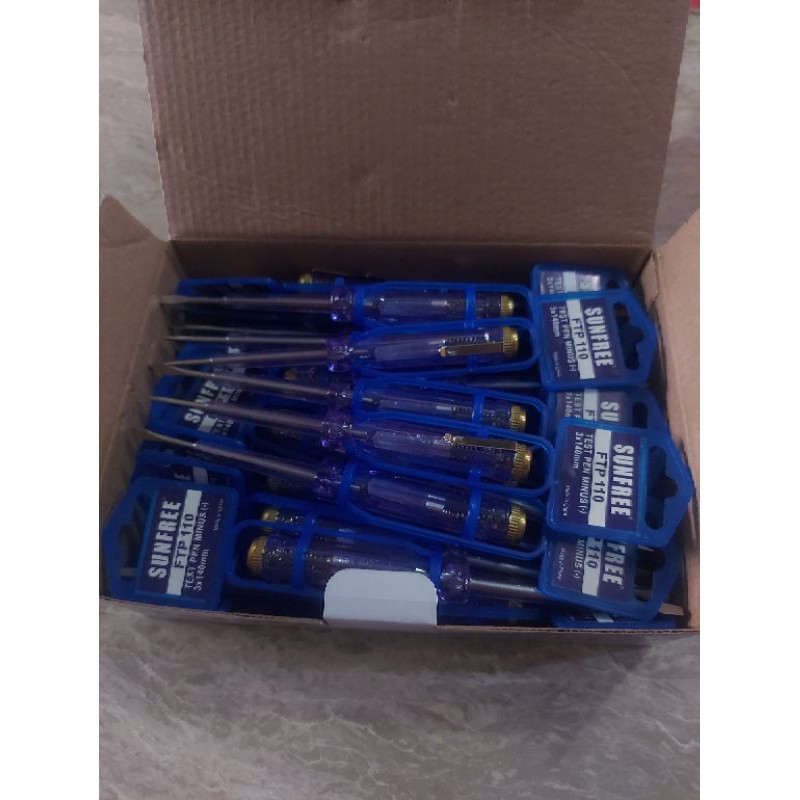 Brass Test Pen Kuningan (-) Minus SUNFREE FTP 110 Maks. 500 V Harga Per Buah