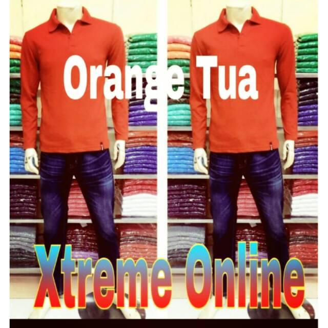 Polo Shirt Lengan Panjang Kaos Katun Kerah Pique Lacoste Pria/Wanita/Unisex