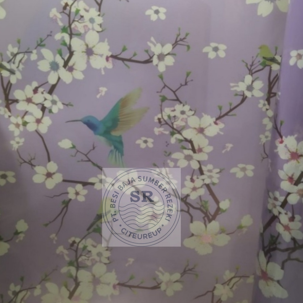 FIBER / PLASTIK PENUTUP PAGAR MOTIF BUNGA