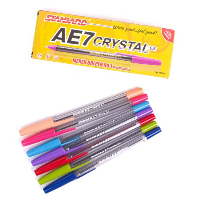 

Pulpen STANDARD AE7 Crystal 0.5 mm Isi 12 pcs