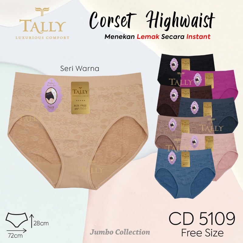 CD | Celana Dalam Wanita Jumbo TALLY 5105 &amp; 5109 Bahan Rajut Lembut