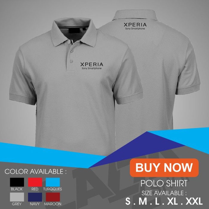 polo shirt xperia sony smartphone / kaos kerah sony xperia