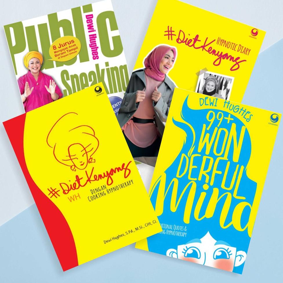 

(I-IJU ✉) Buku DEWI HUGHES ; Diet Kenyang, 99+ wonderful mind, public speaking for kids, Hypnotic Diary||super keren