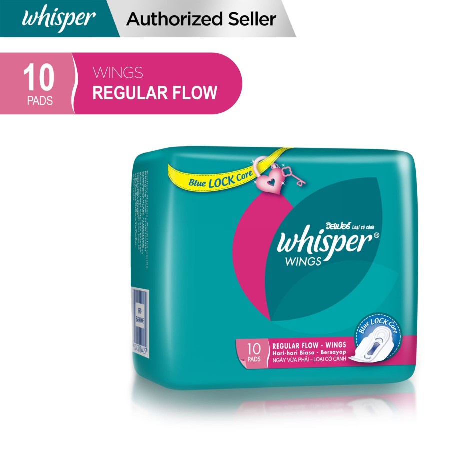Pembalut Whisper Regular Flow 10's Pembalut Wanita Whisper isi 10 pads Pembalut Wanita Whisper Regul
