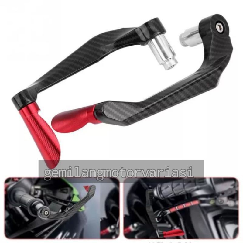 Proguard atau hand guard karbon kelvar variasi sepasang full cnc premium universal motor nmax,beat,m
