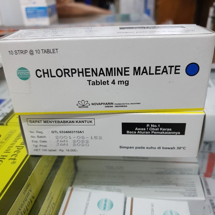 Dehista chlorpheniramine maleate 4 mg obat untuk apa