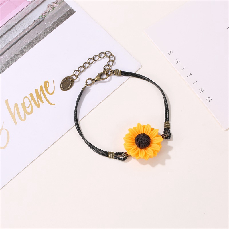 Gelang Aster Kecil Versi Korea Gelang Gadis Bunga Matahari Kipas Sastra / Gaya Retro