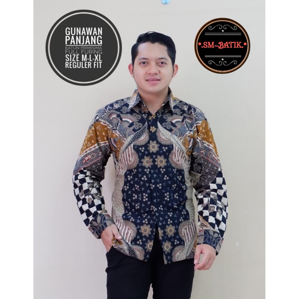 GUNAWAN SM BATIKSOLOAMANAH BAJU KEMEJA BATIK SOLO PRIA LENGAN PANJANG PENDEK LAPIS FURING ATASAN PREMIUM MODERN DARJITO DARSA HITAM DAVIN DIRGANTARA DWI REKTA GARUDA PANCASILA GEBER GUNUNGAN GINANDRA GITARJA GUNARDO GUNUNGAN EMAS GUNUNGAN SOGAN HUSADA KLA