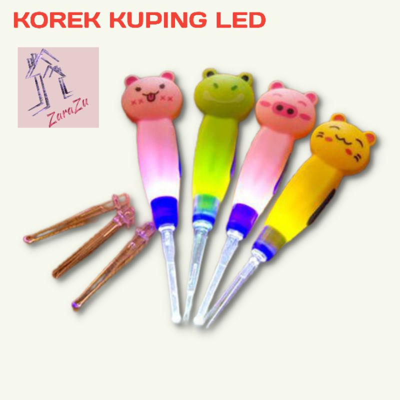 Earpick Cartoon KARTUN Korek Kuping Telinga Karakter LED wrn random