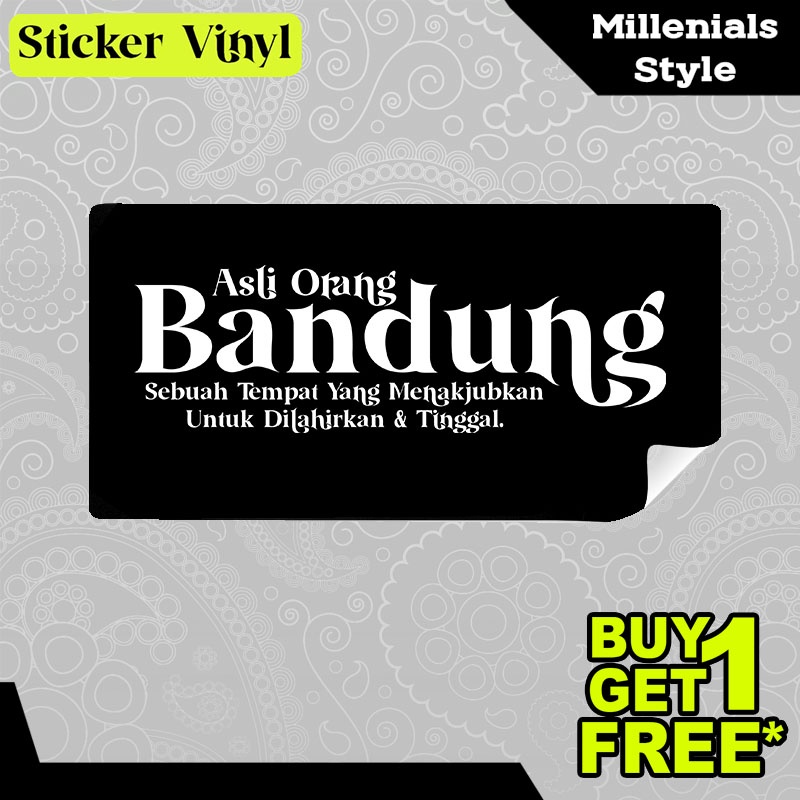 

Stiker Sticker Asli Orang Bandung Tulisan Kalimat Gaul dan Kekinian Aesthetic Bahan Vinyl Satuan Anti Air