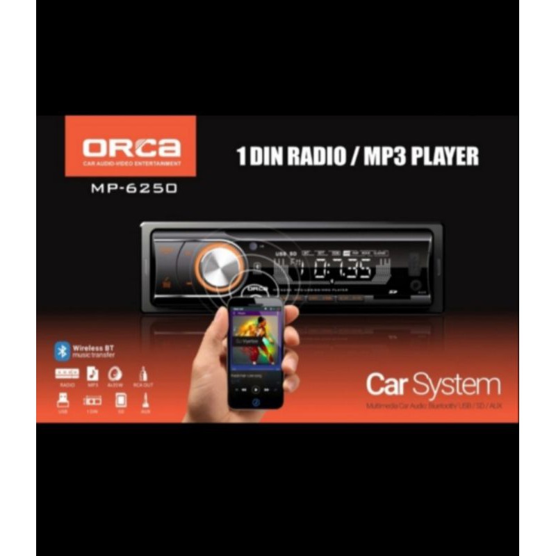 Tape Mobil Mp3 Bluetooth ORCA Mp 6520 Mp3 ORCA Bluetooth ORCA Single din Bluetooth